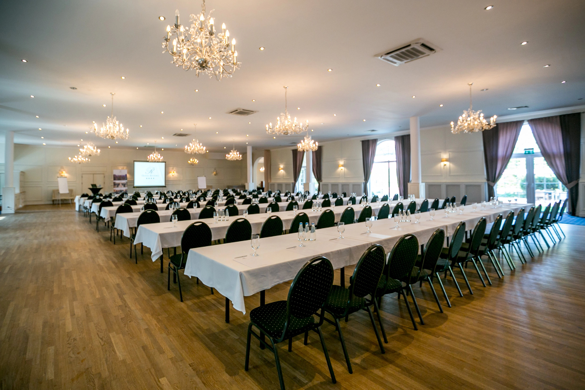 Na ile maksymalnie osób można zorganizować konferencję w hotelu Riviera?