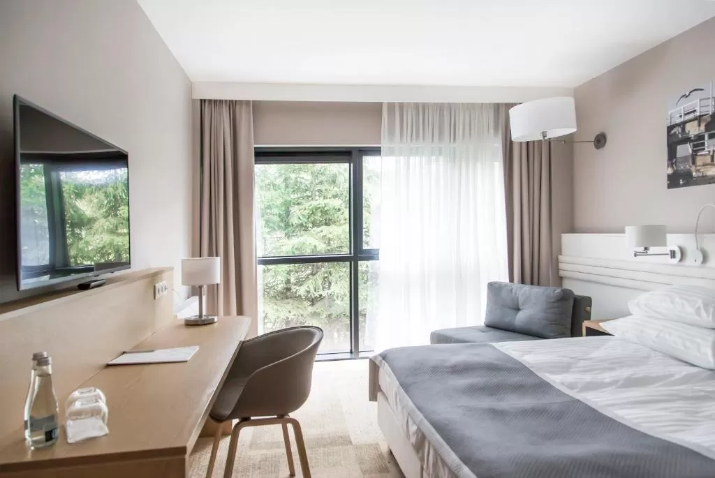 Co wchodzi w skład wyposażenia pokoi hotelu Platan?