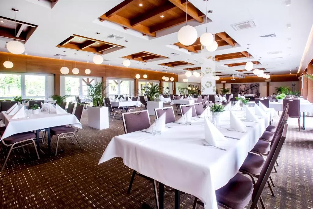 Co oferuje i w jakich godzinach czynna jest restauracja w hotelu Platan?